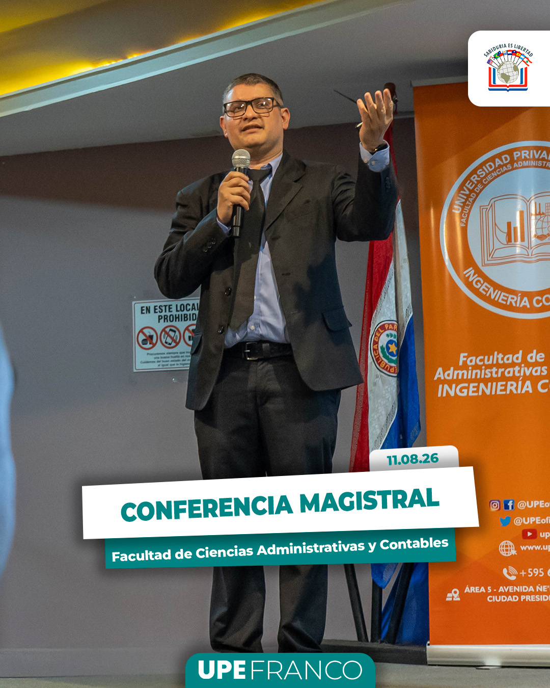 UPE Franco desarrolló conferencia magistral en conmemoración al Día del Ingeniero Paraguayo